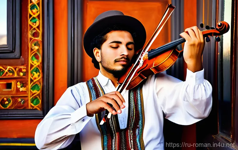 루마니아 민족 구성 - **Prompt: "A vibrant scene depicting a traditional Hungarian folk dance in a cobbled town square in ...
