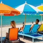 Home 21 루마니아 해변 여행 - **Prompt:** A vibrant and luxurious summer scene on the golden sandy beaches of Mamaia, Romania. The...